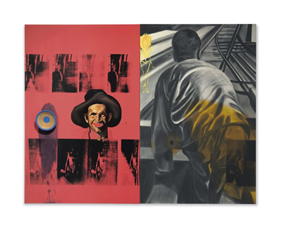 David Salle : Footmen (Diptych)