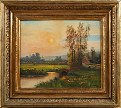 Adolphe Morin : 'Sunrise Over the Field'