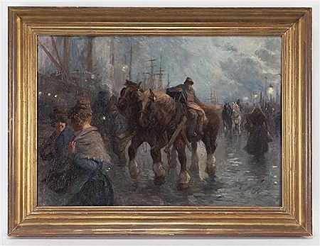 Julien T'felt : 'Draft Horses at the Docks'