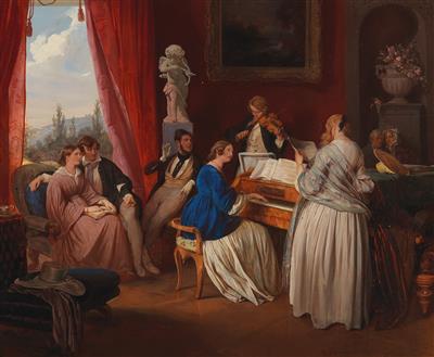 Josef Danhauser : The Family Concert