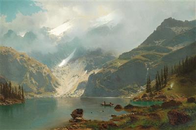 Robert Schultze : View of the Engstlensee in the Bernese Highlands