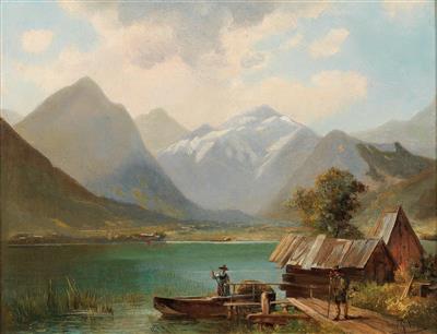 Alfred von Schonberger : 'On Lake Achensee, Tyrol'