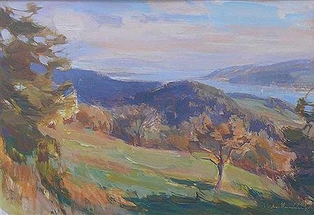 Fritz Dummel : 'Herbstlicher Bodensee'; Blick vom Untersee Richtung Osten