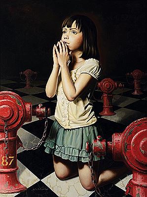 Masaru Shichinohe : The Praying Girl(Painted in 2012)