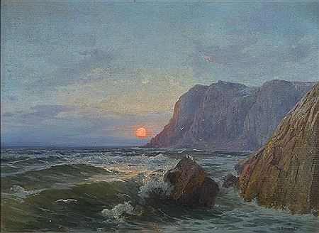 Joseph Krieger : Sunset at norwegiancoast