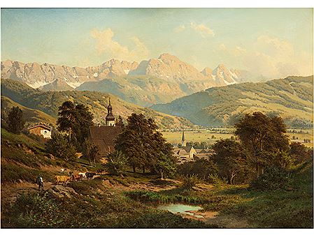 Georg Engelhardt : BLICK AUF GARMISCH-PARTENKIRCHEN