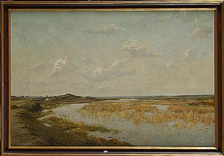 Charles Warland : 'Paysage marécageux'.