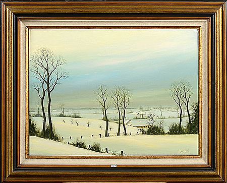 Piet Willequet : Paysage enneigé