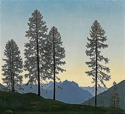 Felix Heuberger : The Lienz Dolomites from east, c. 1930-35