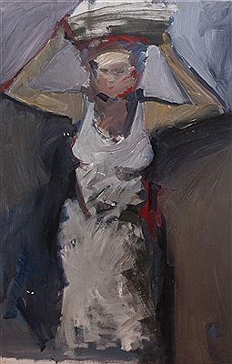 Darrell L Anderson : Woman Carrying Bowl on Head