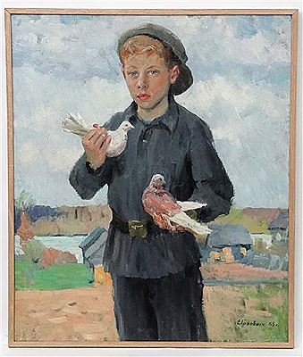 Gorovykh Evgeni Danilovitch : Boy with pigeons