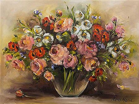 Petro Neal : Still Life with Roses