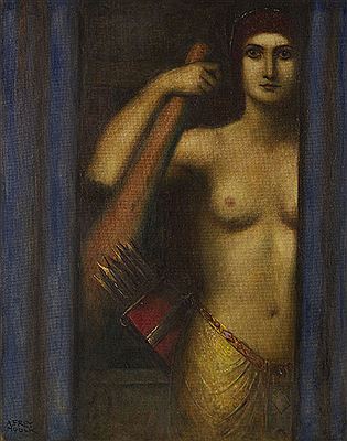 Adolf Frey-Moock : Amazone mit Keule und Köcher. Ca. 1910-1920s