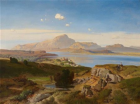 Albert August Zimmermann : View of the Golf of Baiae