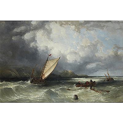 John H Wilson : FRENCH FISHING BOATS OFF GRIS-NEZ