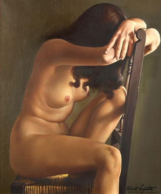 Roberto Lupetti : 'Resting Nude on Chair'