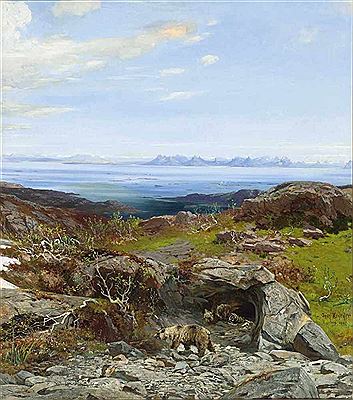 Joseph Krieger : In the foreground bears from their den