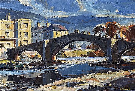 Edwin Vincent Forrest : The famous Llanrwst Bridge over the Conwy