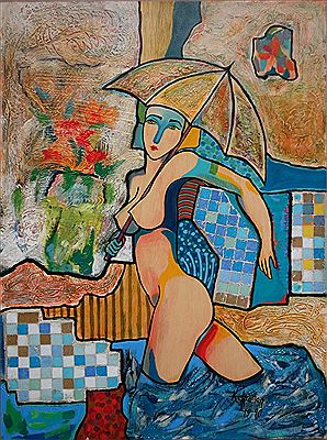 Hassan Ertugrul Kahraman : Femme à la parapluie