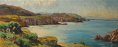 Paul Jouvet : Late afternoon on the bay of Collioure Pyrenees Orientales