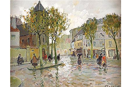 Alfred Chagniot : Street scene