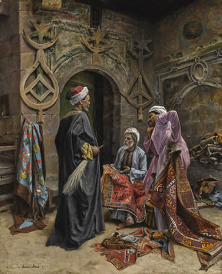 Alfons Leopold Mielich : THE CARPET SELLER