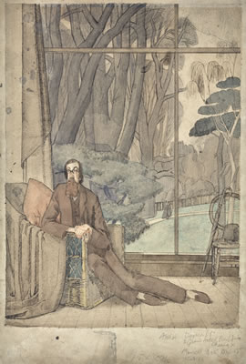 Henry Taylor Lamb : STUDY FOR LYTTON STRACHEY