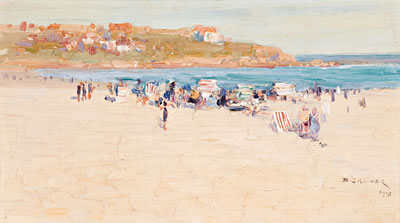 Elioth Gruner : Silver Sands (Bondi) 1918