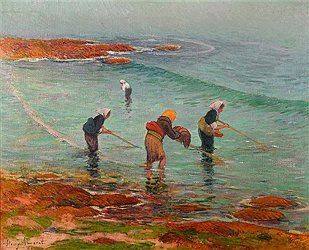 Henry Moret : 'Les pêcheuses'