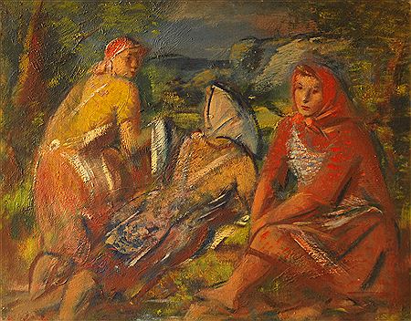 Bohumil Ullrych : Resting washerwomen