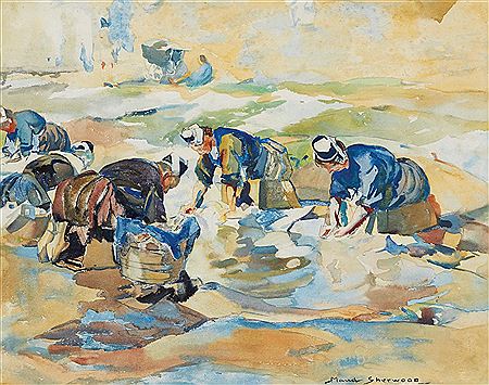 Maud Winifred Sherwood : Washer Women, Brittany