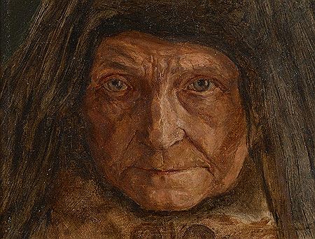 Ludvig Abelin Schou : Old Woman head