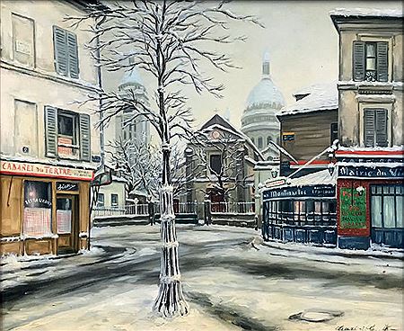 Igna Ghirei Gazi : L'Eglise Saint Pierre de Montmartre et la place du Tertre.