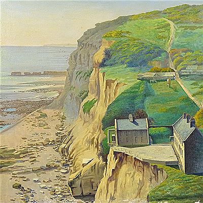 Spencer Roberts : Clifftop coastguard houses, Fairlight