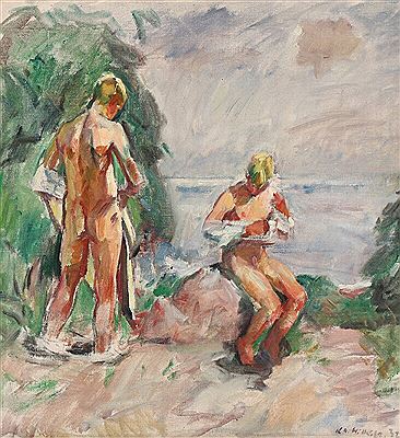 Knud Ove Hilkier : Boys bathing.