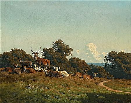 Carl-Frederick Bartsch : View from Jægersborg Deerpark, north of Copenhagen.