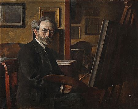 Peter Alfred Schou : The artist's self-portrait.