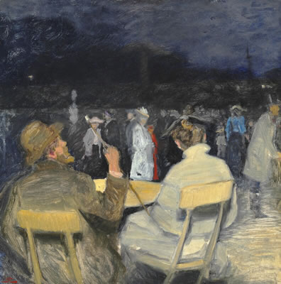 Christian Clausen : Evening in a park in Paris.