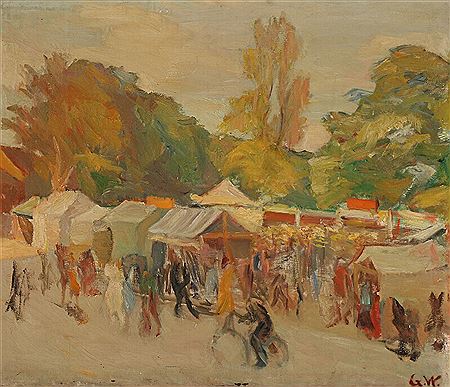 Gustaf Wolmar : View from a market.