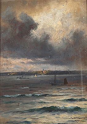 Johann Peter Wildenradt : A storm approaching Kulla Gunnarstorp.