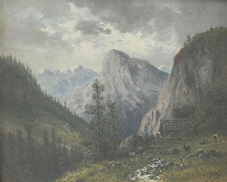 Wilhelm Broker : 'Zwischen den Bergen' (1905)