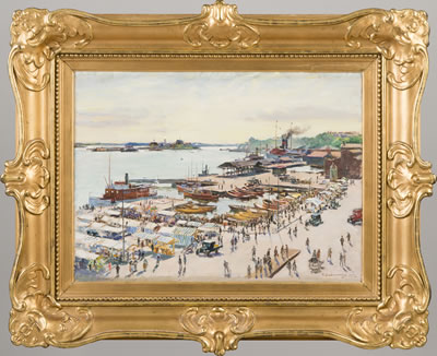 Hugo Backmansson : VIEW FROM HELSINKI MARKET SQUARE