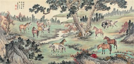 Zuo Pu : Horses and Landscape