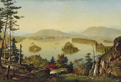 Levi Wells Prentice : View of Blue Mountain Lake