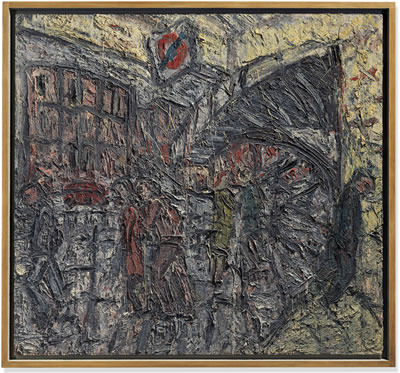 Leon Kossoff : Outside Kilburn Underground Station