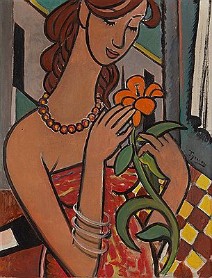 Tymon Niesiolowski : Girl with a flower