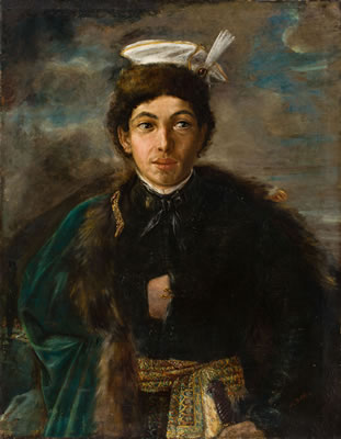 Maurycy Gottlieb : Self-portrait in Polish nobleman's dress, 1874