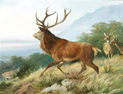 Carl Deiker : Red Deer in the Rutting Season