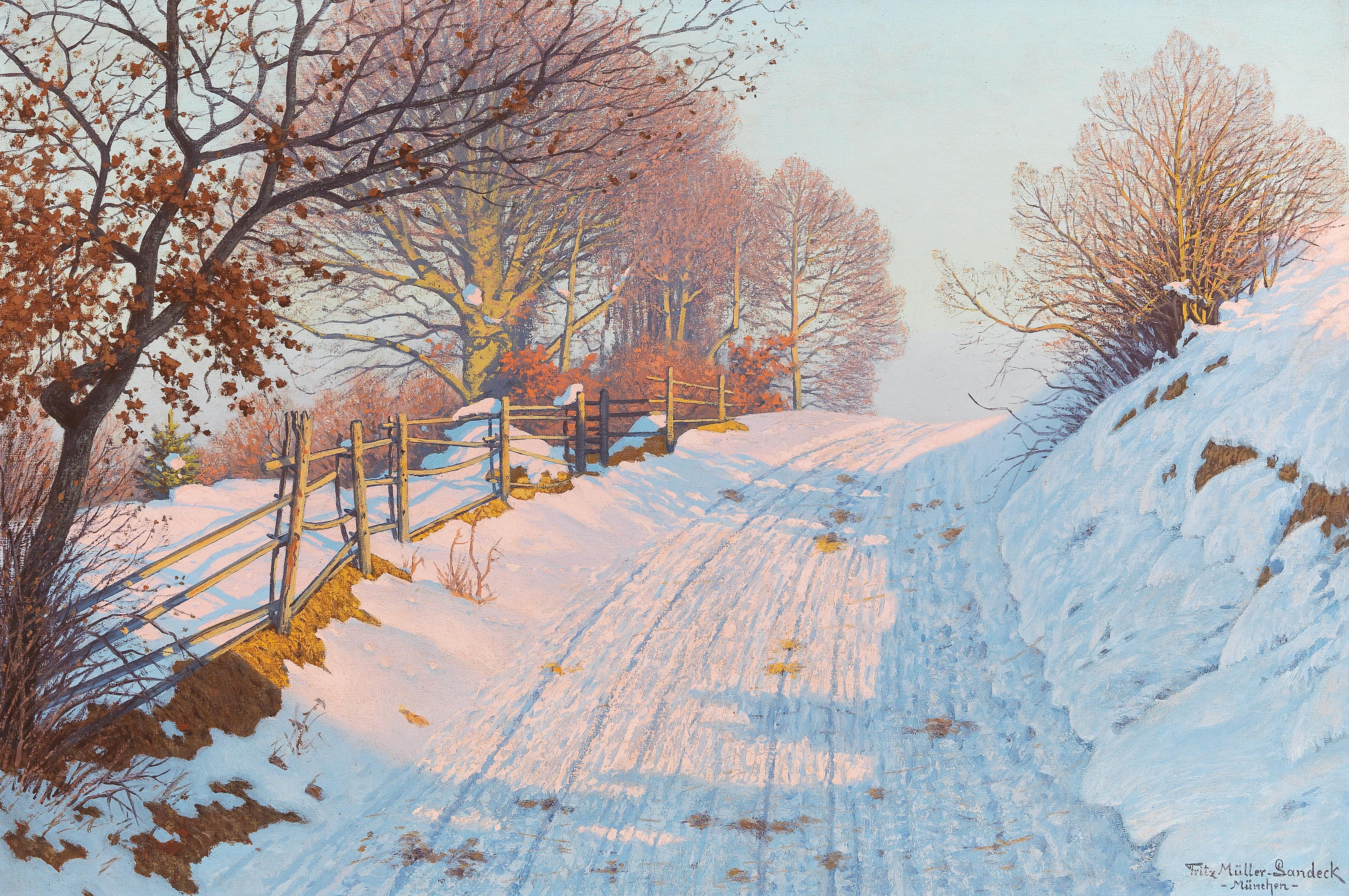 Fritz Muller-Landeck : Ein Sonnentag im Winter