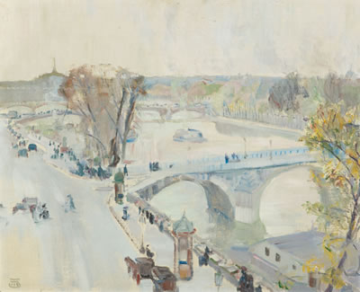 Marcel Jefferys : La Seine à Paris